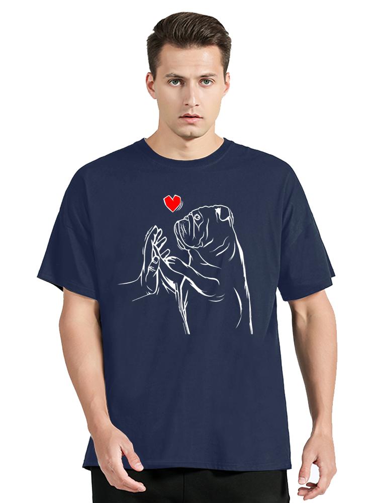 English Bulldog Love Cute Bully Dog Mom T Shirt Funny Girls Gift Men Women TShirt Graphic Oversized Tshirt Clothing Tops S