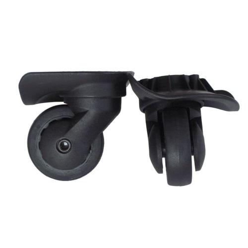 YBGGJO A52 Suitcase Caster Replacement, 2 Pieces, Wear-Resistant, Quiet, Repair Parts, Carry-On Case, Tire Replacement, Swivel Replacement, Black