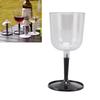 Portable Collapsible Wine Glass Shatterproof Clear Detachable Plastic Wine Glasses for Outdoor Camping Travel