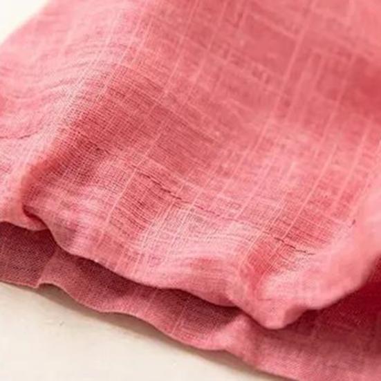 Bluzka z pół rękawa Oddychająca bawełniana koszula lniana damska koszula nietoperzowa do noszenia na co dzień