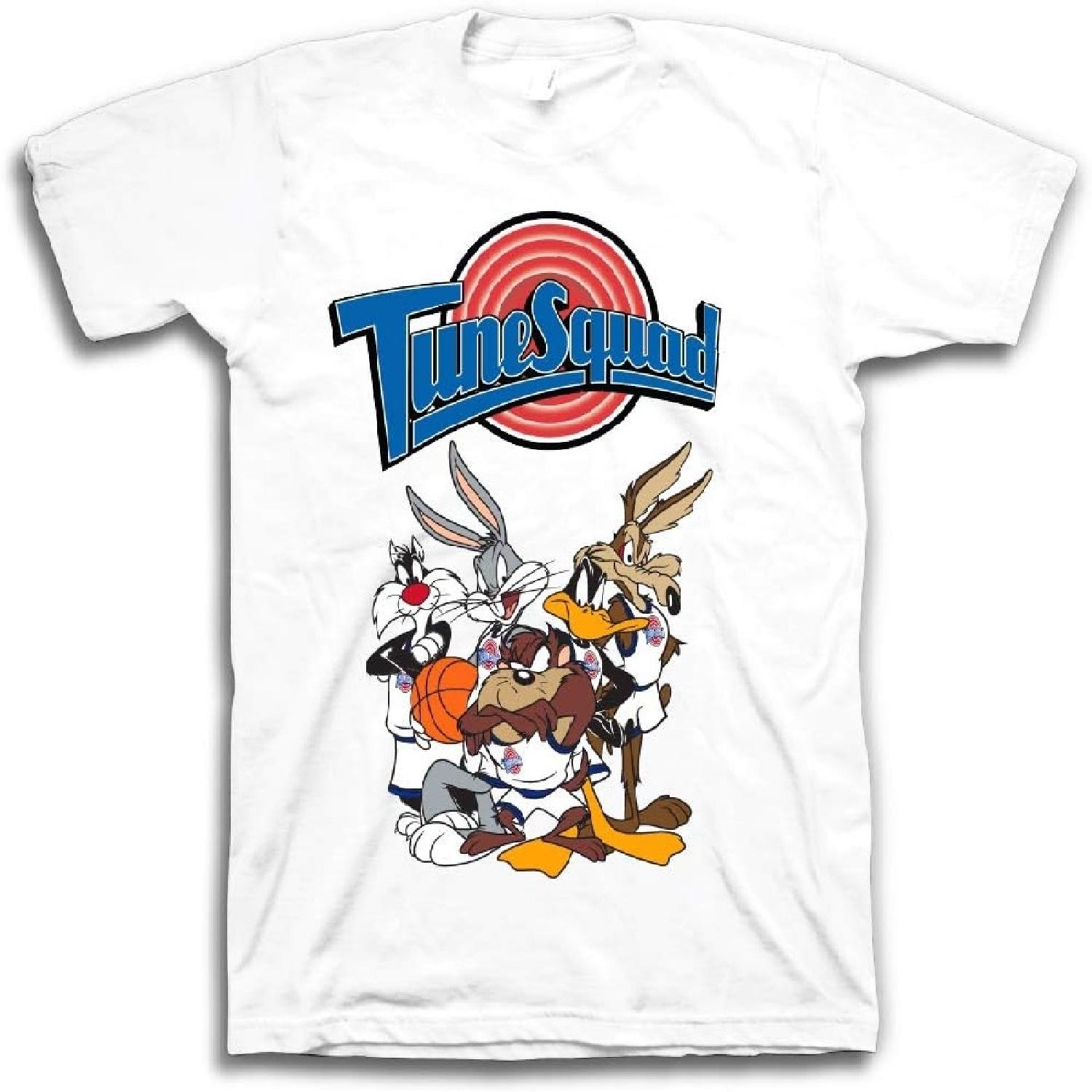 Space Jam Классическая мужская футболка - Команда Мультяшек Марвин и Багз Банни Футболка Классика 90-х S белый