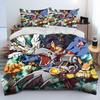 Digimon Adventure Monster Cartoon Comforter Bedding Set,Duvet Cover Bed Set Quilt Cover Pillowcase,king Queen Size Bedding Set