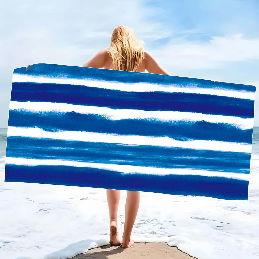 1PC Beach Towel Rainbow stripes Corlorful pattern Perfect gifts Birthday gift Quick-Dry Towel For Bath Yoga Tourism Swimming