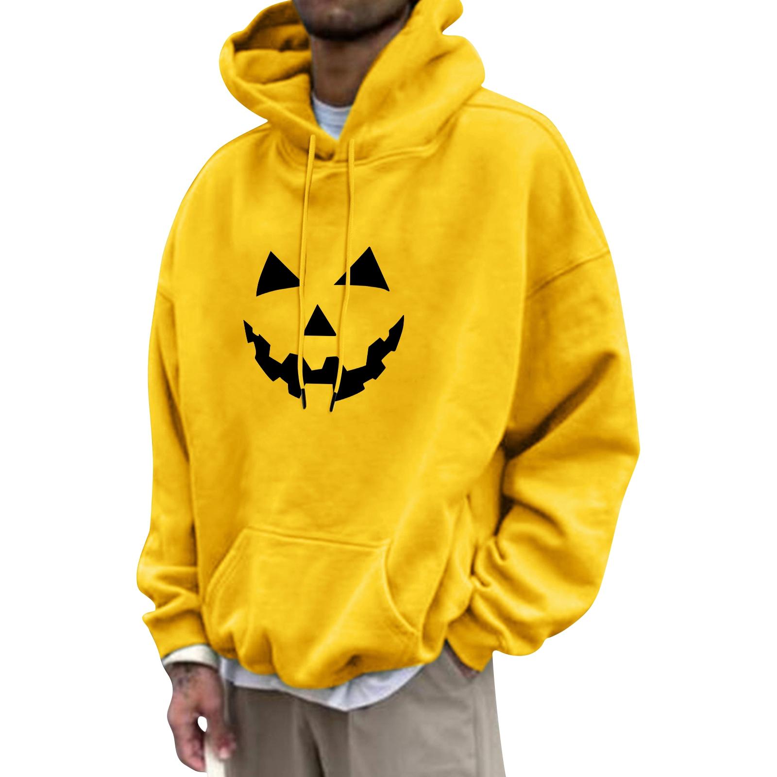 

Unisex Casual Fashion Top With Drawstring Hoodie And Printed Sweatshirt XL жёлтый