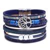 Qinuo Vintage European and American Genuine Leather Bracelet - Classic Simple Design.