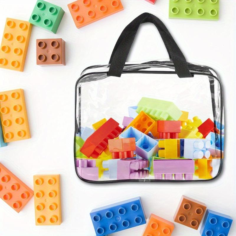 1 Piece Large Clear PVC Waterproof Organizer with Black Zipper - Multi-functional organizer for toys, books, puzzles and travel essentials