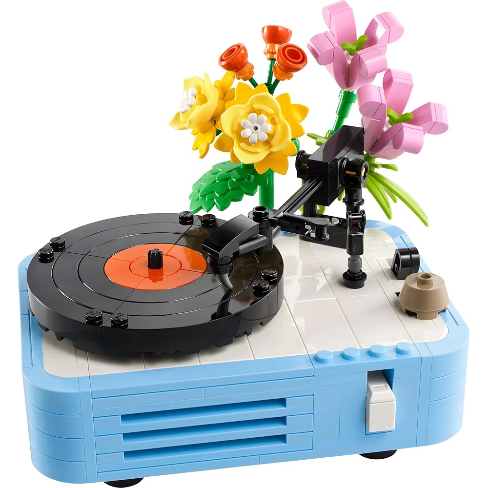 LEGO Creator Flower and Record Player Toy Building Blocks for Kids Ages 8-10