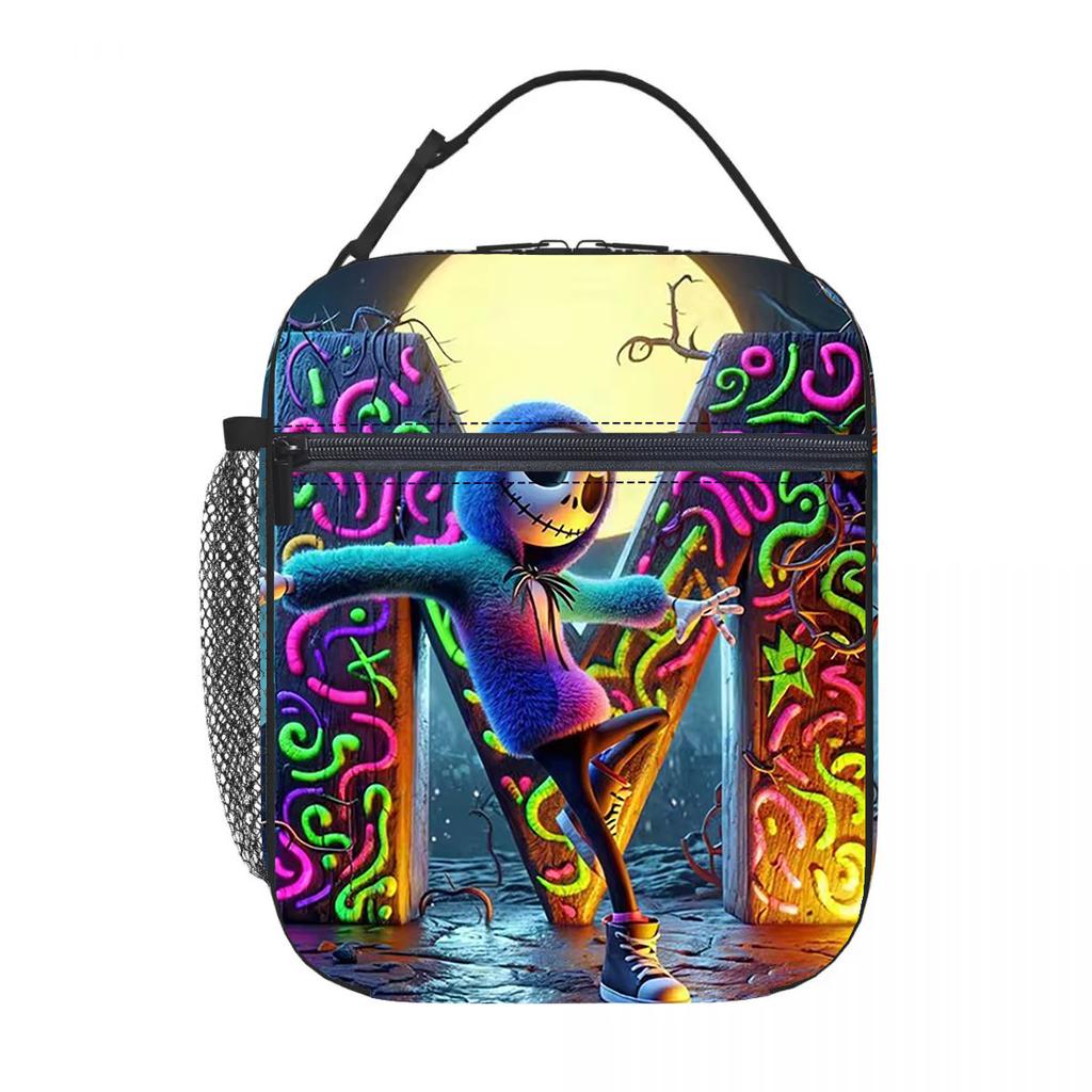 Christmas Horror Night Oxford Cloth Children's Lunch Bag Boy Girl Alphabet Cartoon Portable Insulation Handbag