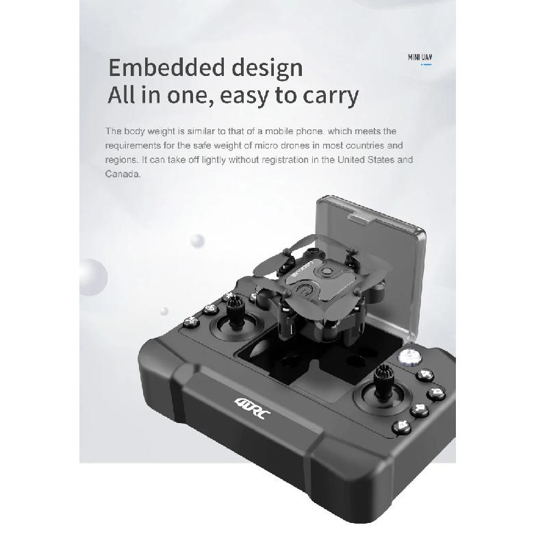 4DRC V2 Mini Drone HD Camera WiFi Fpv Air Pressure Altitude Hold Black And Gray Foldable Quadcopter RC Drone Toy