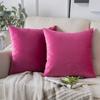 Velvet Solid Pillow Cover Removable Washable Sofa Cushion Case Soft Cozy Home Decor Elegant Comfortable Accent