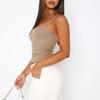 Women Summer Slim Versatile Camisole Vest Suspenders U-Neck Inside Bottoming Shirt Short Inner Tank Top Solid Color