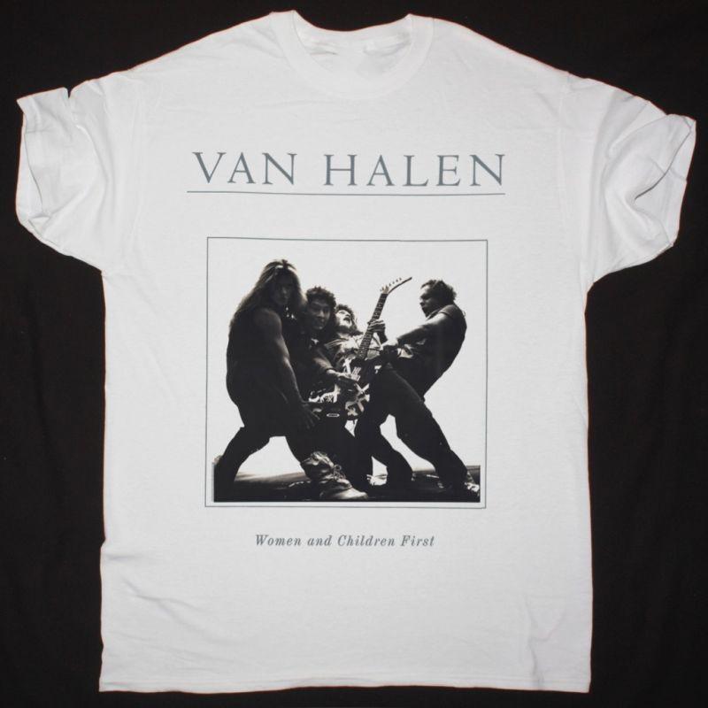 

Vtg VAN HALEN WOMEN AND CHILDREN FIRST Cotton White Unisex T Shirt MM062 5XL різнокольоровий