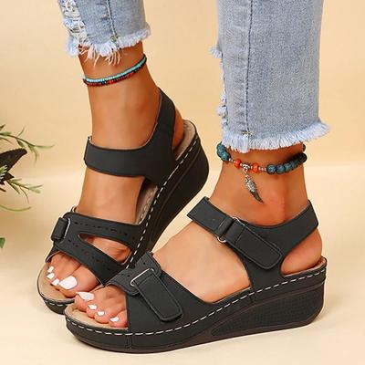 Sommer Keilsandalen für Damen 2025 Neue Mode Rutschfeste Strandschuhe Frau Leichtgewichtige Lässige Plateau Sandalen Damen Übergröße
