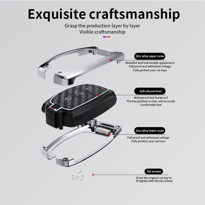 Car Key Case Cover Shell Fob For Hyundai Tucson Santa Fe Rena Sonata Elantra Creta Ix35 Ix45 I10 I30 I40 Keychain Accessories