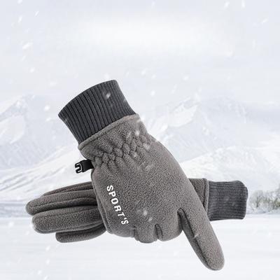 Autumn and Winter Sports Fleece Warm Gloves for Men and Women Touch Screen Bicycle Riding Cold Proof Outdoor Gloves