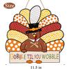 CYNOSA Thanksgiving Wreath for Front Door Turkey Door Hanger Gobble Sign Thanksgiving Turkey Outside Door Decorations