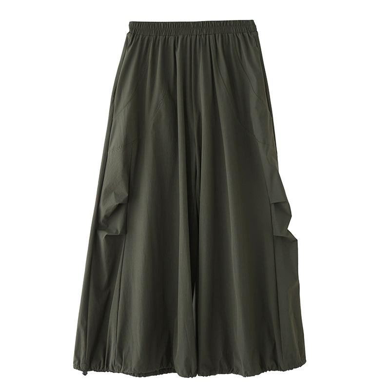 Plus size Vintage talie înaltă Casual largi lungi primăvară vară pantaloni largi pantaloni femei