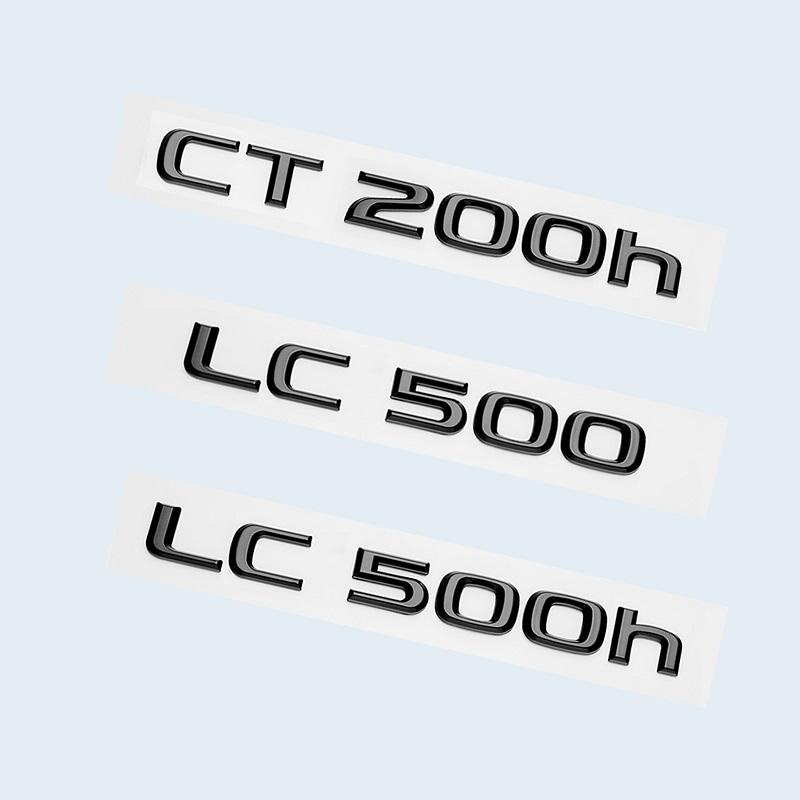Glossy Black 3D ABS Letters Number CT200h LC500 LC500h HYBRID Emblem For Lexus Car Trunk Logo Sticker Badge Accessories