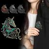 Hollow Out Rhinestone Horse Head Brooches Casual Metal Badge Pin Zodiac Animal Pins  for Women