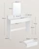 White cosmetic dressing table Makeup with a large mirror