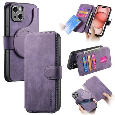 For Magsafe Flip Leather Cover for iPhone 16 Pro Max 15 Plus 14Pro 13 12 11 Pro Max Removable Magnetic Wallet Card Holder Phone Case