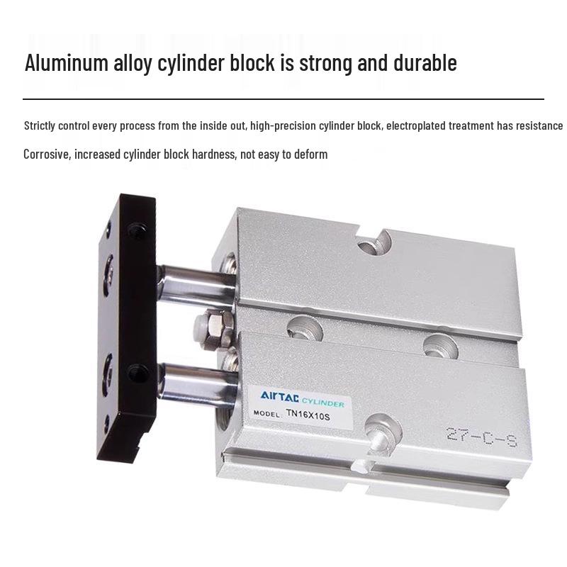 Airtac Double Shaft Pneumatic Cylinder TN16/TN25, Multiple Lengths (10-100mm)