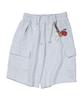 STENDS [M~4Xl] Belt Loop Cargo Sweat Shorts_White Melange