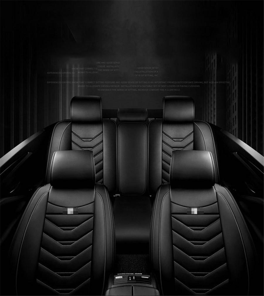6D PU Leather Auto Car Seat Covers Universal Size Automobile Covers For Toyota Hyundai Kia Lexus BMW Waterproof