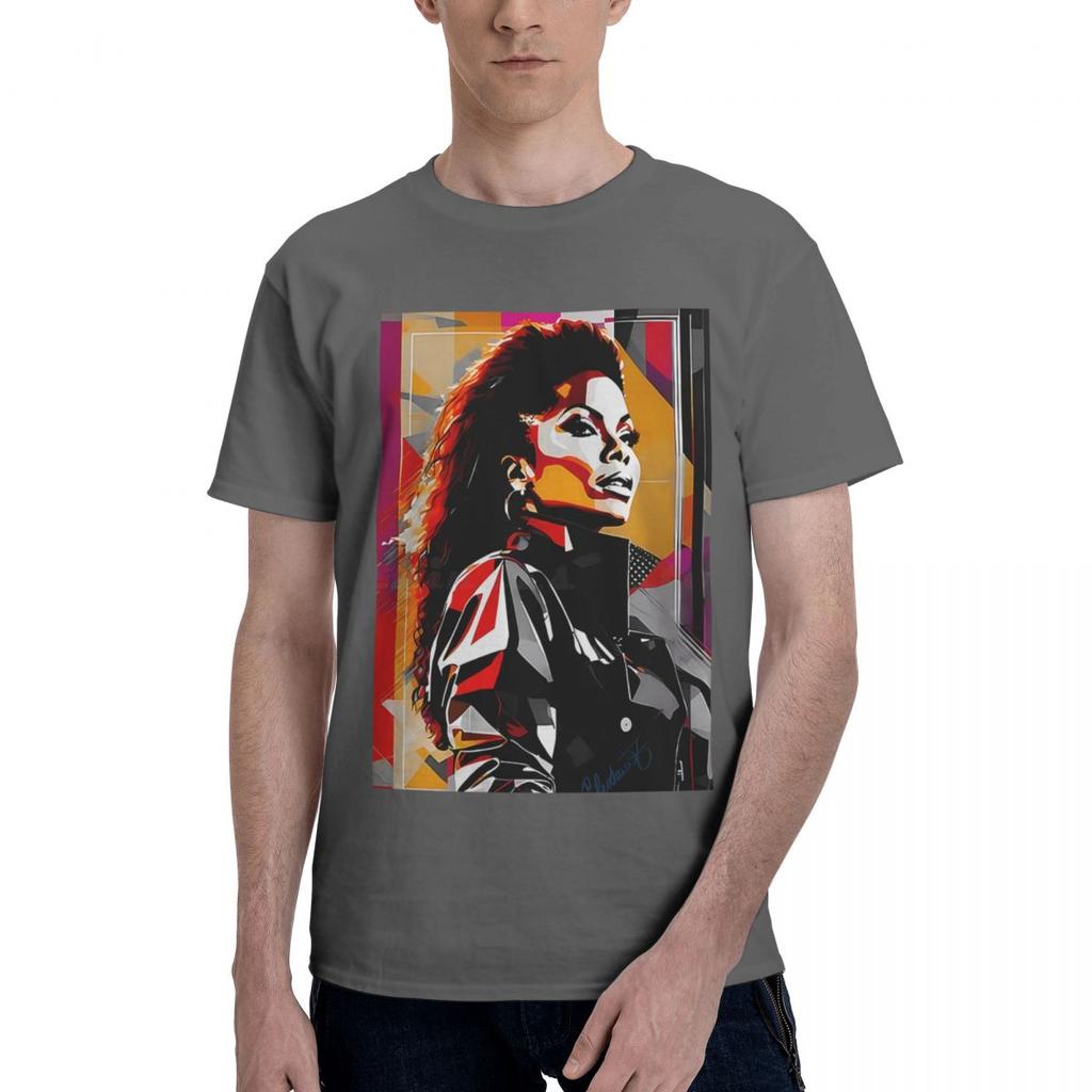 Edison Houston Janet Jackson 100 Cotton Casual Breathable Confortable Manga High End Mens Clothing Mens Tops