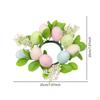 Easter Wreath Garland Gift Wall Hanging Ornament Front Door Decoration for Indoor Outdoor Wedding