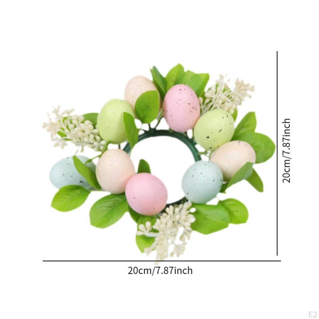 Easter Wreath Garland Gift Wall Hanging Ornament Front Door Decoration for Indoor Outdoor Wedding