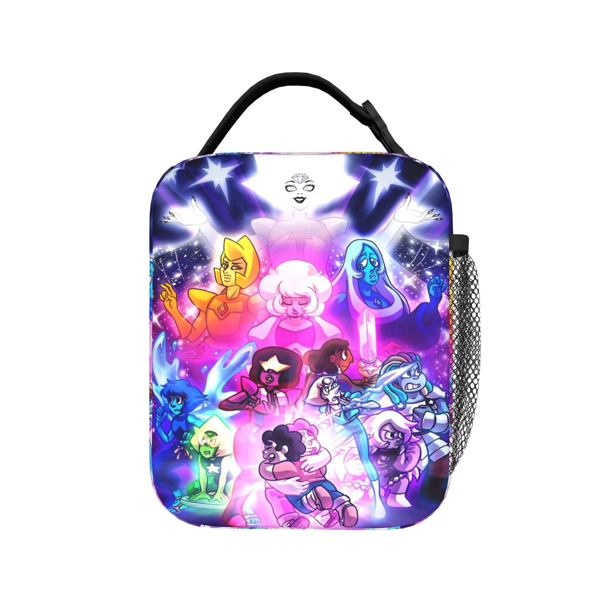 Crystal Gems Steven Universe  Lunch Bag Travel Portable Thermal Lunch Bags For Men  Oxford Print Cooler Bag One Size
