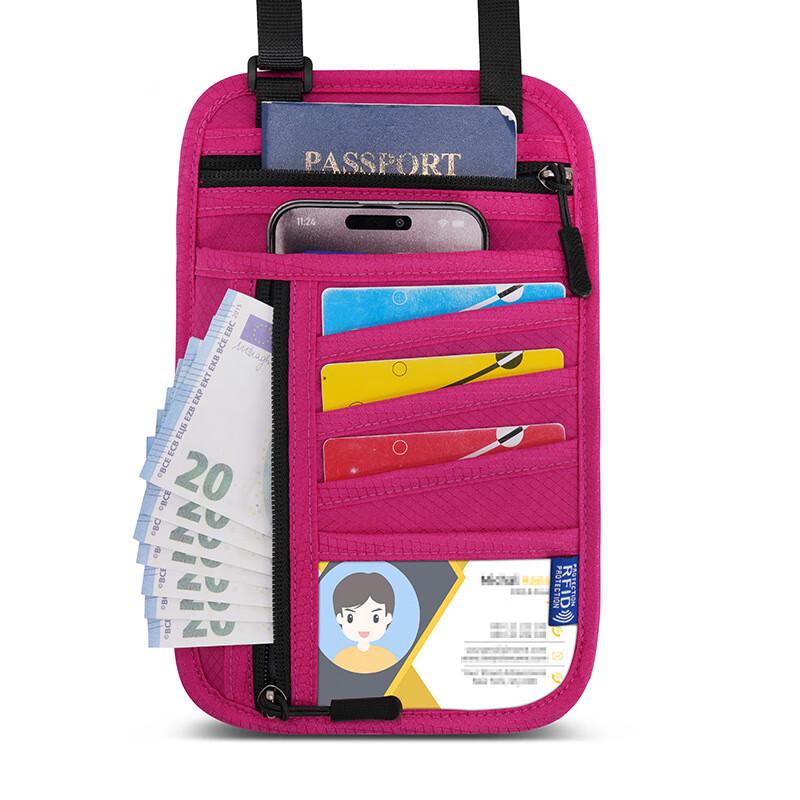 Travel Neck Pouch Passport & Document Organizer