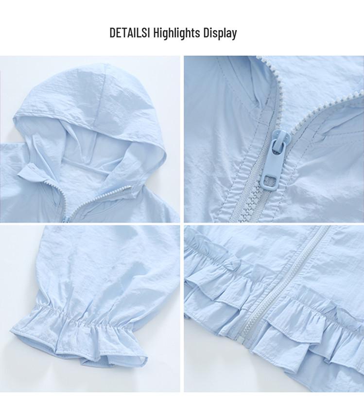 2026 Stylish Breathable Bowknot Sun Protection Outerwear for Baby Girls
