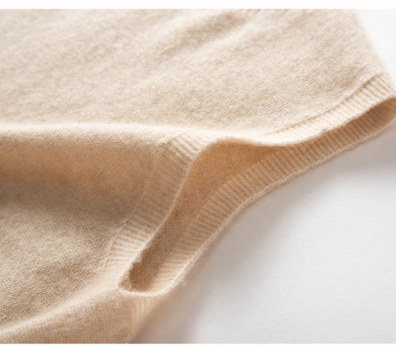 Women's Pure Cashmere High Neck Sleeveless Knit Vest