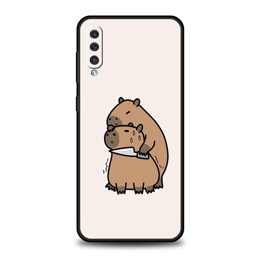 Cute Capybara Phone Case For Samsung Galaxy A56 A36 A26 A34 A17 A16 A06 A14 A12 A54 A72 A70 A24 A22 A20e A52 A50 A40 A32 Cover