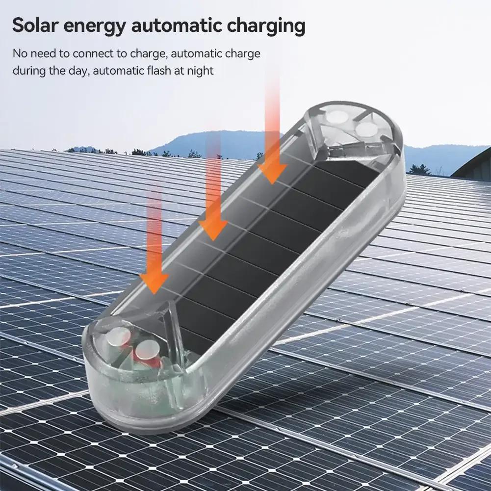 Car False Safety Light Signal Lamp Solar Simulation LED Dummy Alarm Wireless Warning Anti-Theft Warning Lamp Flashing Imitation