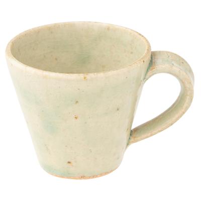 Marui Pottery Shigaraki Ware Tasse Mug Hechimon Tasse Espresso Capacité 90ml Verre Blanc Ivoire env.. MR-3-4375