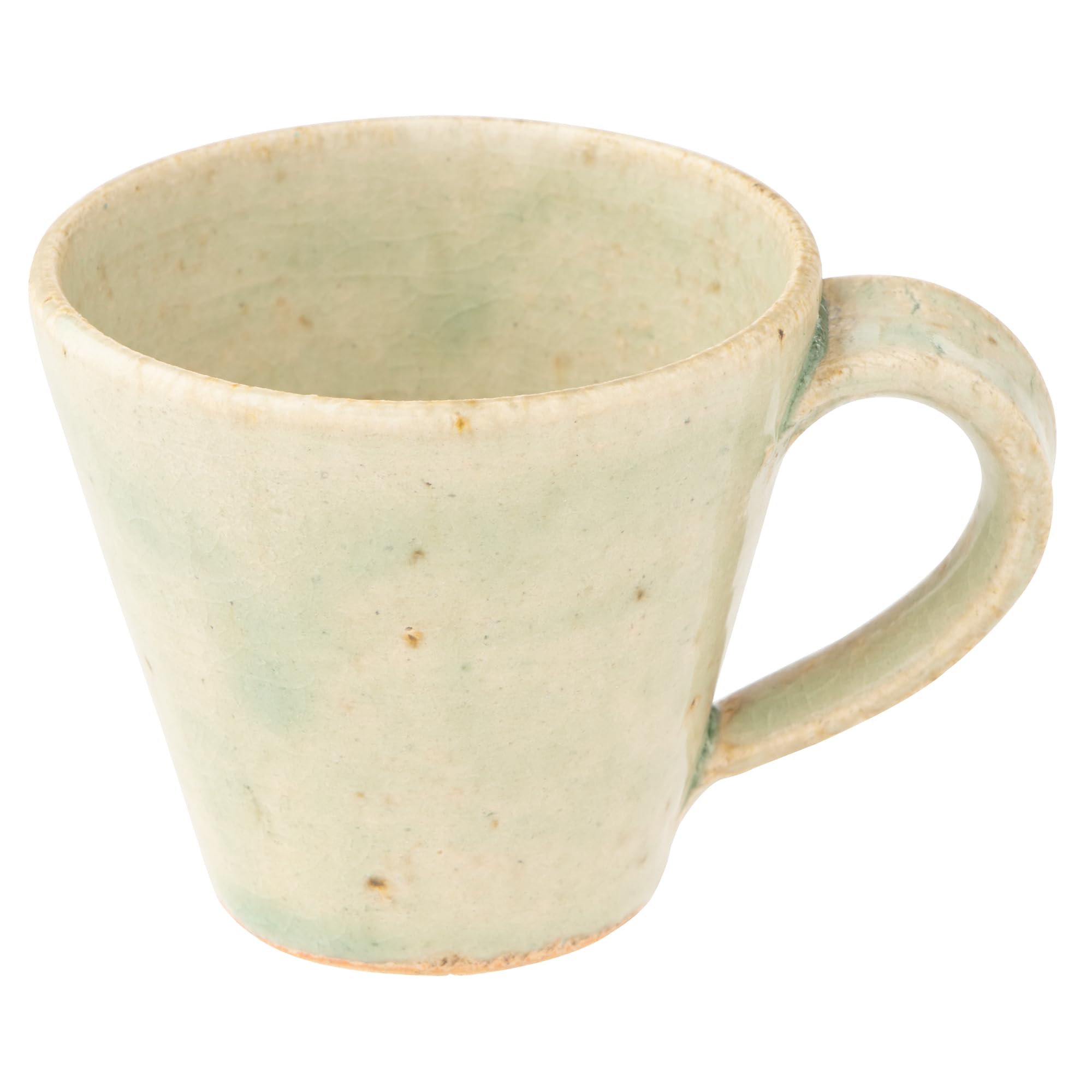 

Marui Seito Shigaraki Ware Hechimon Mug, Espresso Cup, Approximately 90ml Capacity, White Bidro, Ivory, MR-3-4375