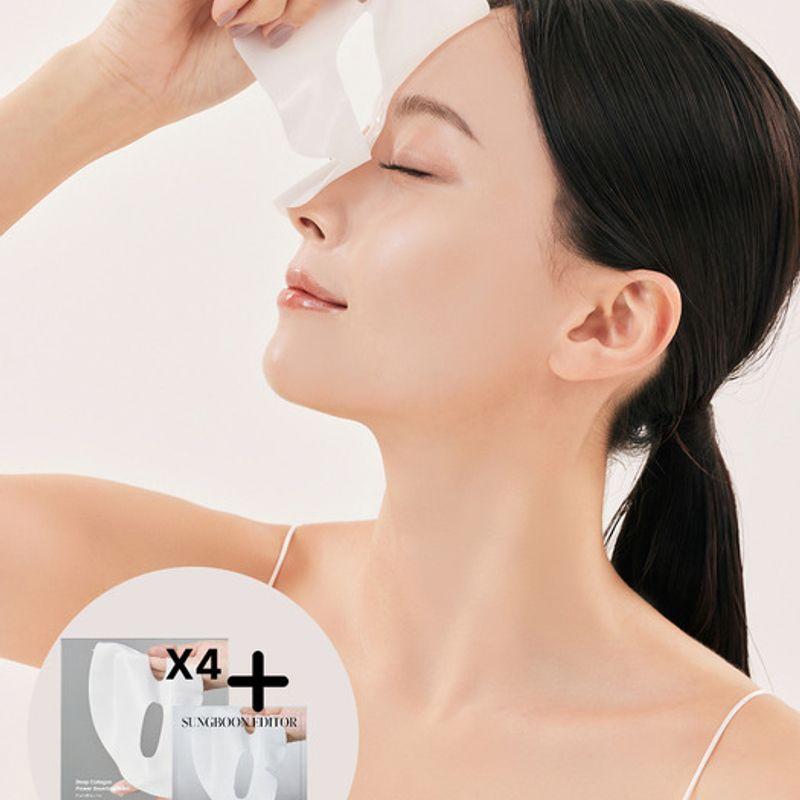 

[Уход за сиянием и эластичностью] [16 листов + 1 лист] Маска-патч с глубоким усилением коллагена (4 коробки) + 1 Дополнительный лист