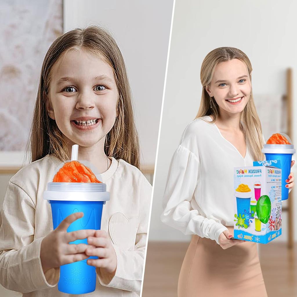 Color Land Slushy Cup, TIK TOK Slushie Maker Cup Frozen Magic Squeeze Cup, Ice Cream Maker Cup, Cool Stuff Trending Tiktok Items Homemade DIY Cool