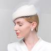 Pălării Fascinator pentru Femei Pălărie Vintage Anii 60 Lână Pălărie Stewardesă Pillbox Pălărie Bază Fascinator Cocktail Lacrimă