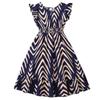 2025 Summer Girls' Fashion: Printed Flutter Sleeve Kids' Dresses In European & American Styles