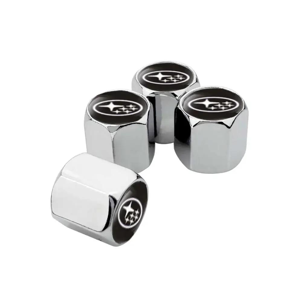 For Subaru STI XV WRC WRX BRZ FORESTER IMPREZA LEGACY OUTBACK 4PCS Metal Car Wheel Air Covers Rustproof Tire Valve Caps Y15
