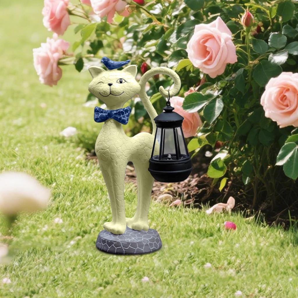 Solar ,Cute Figurine | Resin Ornaments For Yard Porch Patio Backyard Balcony Decoration