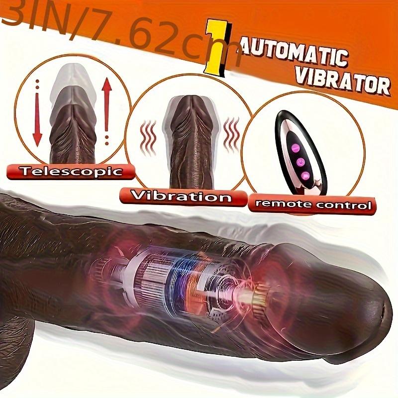 Soft Silicone Feels Like Skin,Huge Strong Suction Cup For Hands-free Play,Infrared Remote Control Heating Massage,Telescoping And Vibration Functions
