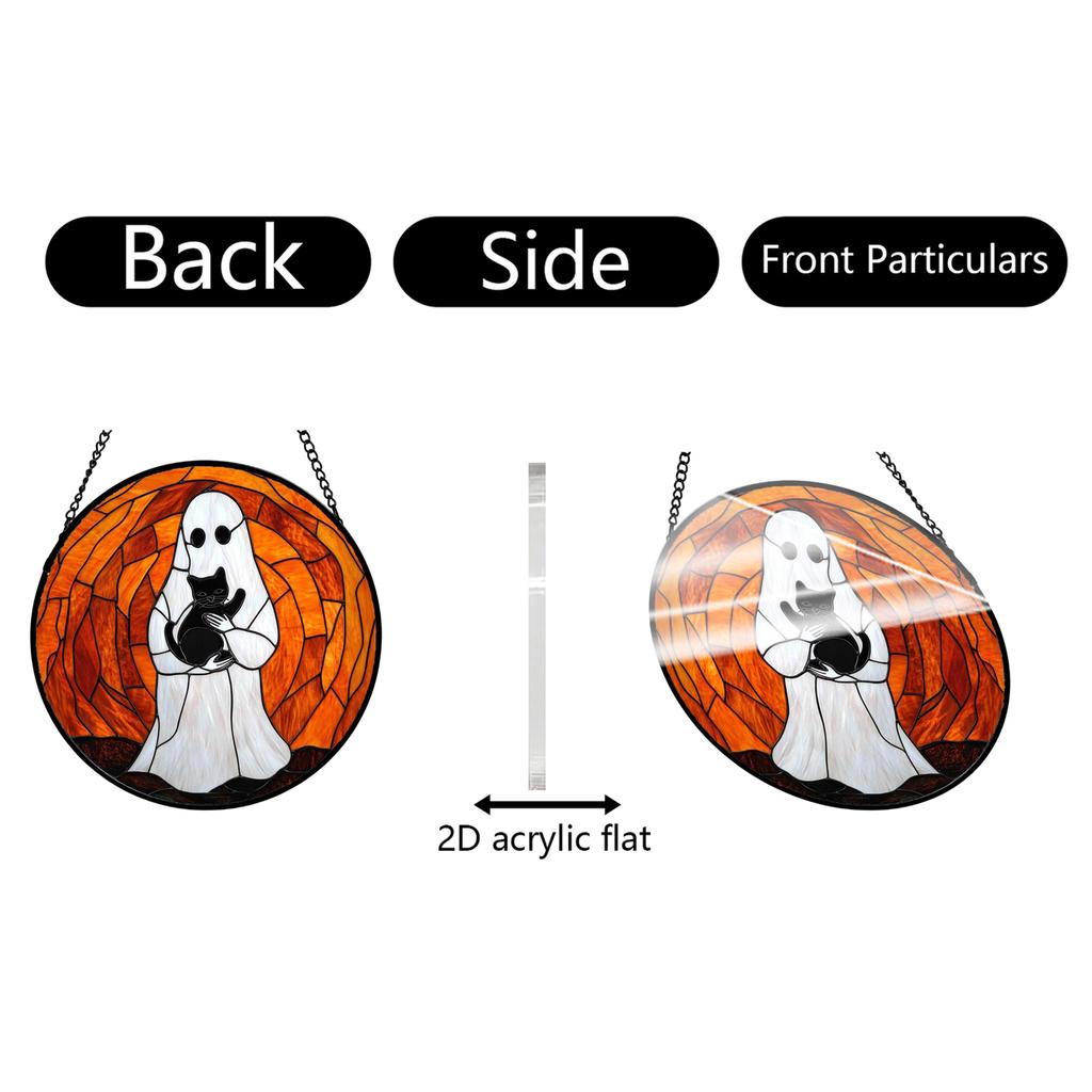 2D Acrylic Halloween Hanging Decorations for Indoor Outdoor Party Supplies