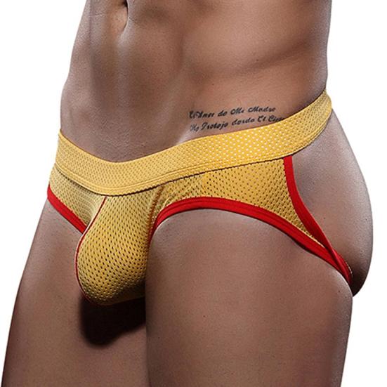 Men Sexy Breathable Mesh Holes Thongs Underwear Jockstrap Erotic Underpants Briefs