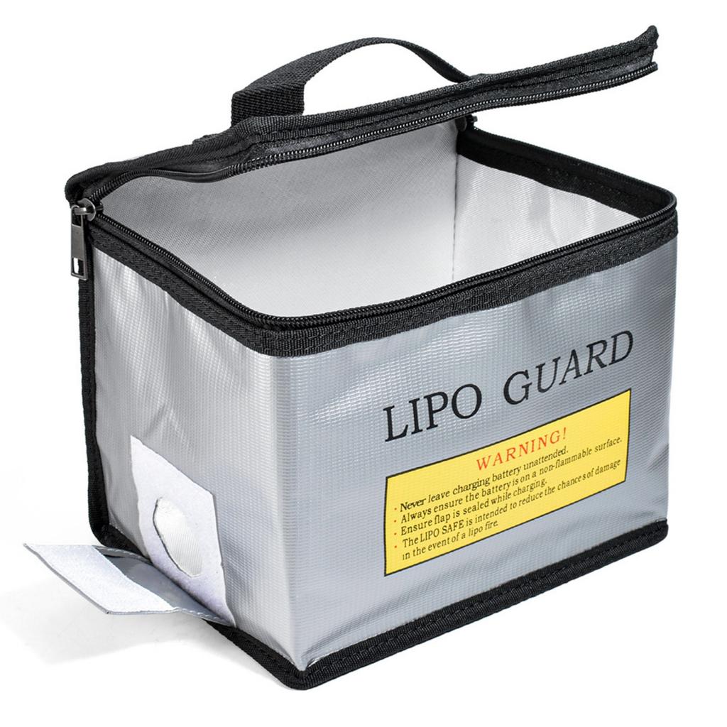 Tear Resistant Fireproof Pouch with Charging Access Port Secure Storage Solution for Lithium Batteries Home Office