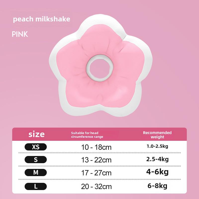 

Мягкий цветочный елизаветинский ошейник для собак и кошек - профилактика послеоперационного вылизывания и укусов Peach Milkshake